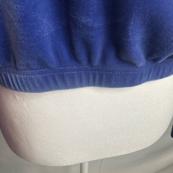 Fila Womens Velour Quarter Hoodie Marlin(Blue) Size XS - Picture 6 of 9